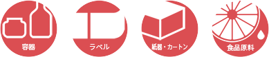 容器/ラベル/紙器・カートン/食品原料